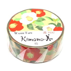 カミイソ産商 マスキングテープ kimono美 椿  15mmx7m GR-2005 [F020313]