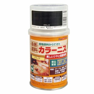 アトムハウスペイント 塗料 ペンキ アトムカラーニス 250ML ブラック  [A190601]