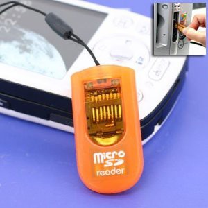 エアージェイ microSDカードライタストラップ橙 [72352] MSD-RWOR [F040313]
