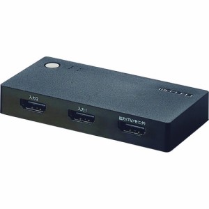 エレコム エレコム HDMI切替器 2入力1出力 ケーブルなしモデル ブラック DH-SWL2BK [A230101]