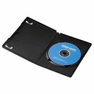 サンワサプライ DVDトールケース（1枚収納・3枚セット・ブラック） DVD-TN1-03BKN [F040323]