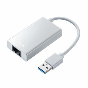 サンワサプライ 【代引不可】 USB3.2-LAN変換アダプタ(USBハブポート付・ホワイト) USB-CVLAN3WN [F040323]