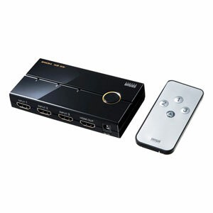 サンワサプライ 【代引不可】 3入力1出力HDMI切替器（4K/30Hz対応・リモコン付き） SW-UHD31RN [F040323]