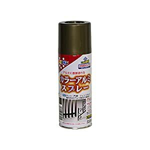 アサヒペン カラーアルミスプレー 300ML ゴールドメタリック   [665-507945]