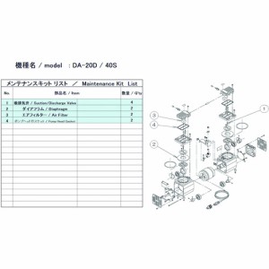 アルバック機工 ULVAC DA-20D/40S用メンテナンスキット DA-20D/40S MAINTENANCEKIT [A230101]