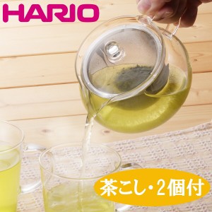 急須 耐熱ガラス ハリオ 茶茶急須 茶こし２個付 HARIO ガラス カゴ網付き カゴ網 冷茶 緑茶 日本茶 烏龍茶 ハーブティー ホットティー ア