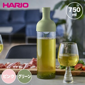 冷水筒 水出し茶 HARIO ハリオ フィルターインボトル 耐熱ガラス ガラス 耐熱 水出しポット 水出し 茶ポット 冷茶ポット お茶 ポット 緑