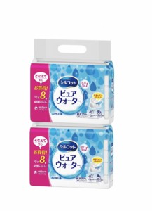 ユニ・チャーム シルコットピュアウォーターウェットティッシュ詰替 58枚×8個パック??2セット