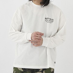 ラスティー RUSTY メンズ 長袖 Tシャツ 913071-WHT