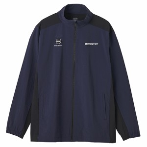 デサント DESCENTE ムーブスポーツ 4WAYストレッチナイロン スタンドカラーロゴ ジャケット（ユニセックス） DMMWJF11-NVBK