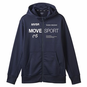 デサント DESCENTE ムーブスポーツ ライトスムーススウェット オーセンティックロゴ フルジップフーディー（ユニセックス） DMMWJF20-NV