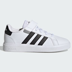 アディダス adidas グランドコート コート エラスティックレース&トップストラップ ジュニア スニーカー GW6521