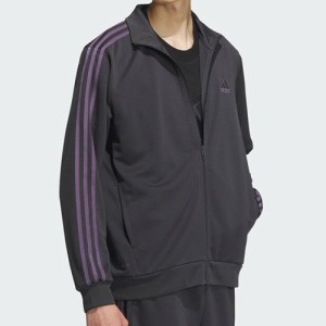 アディダス adidas 3ストライプス ダブルニット トラックトップ（メンズ）ジャケット IK7329