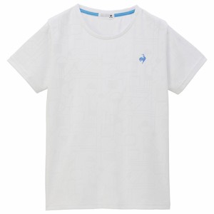 ルコック le coq sportif ジャガードニット 半袖Tシャツ（レディース） QMWXJA06-WH