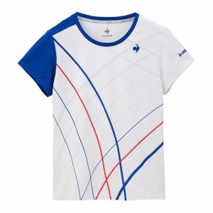 ルコック le coq sportif グラフィックゲームシャツ テニス レディースウェア QTWXJA90-WH