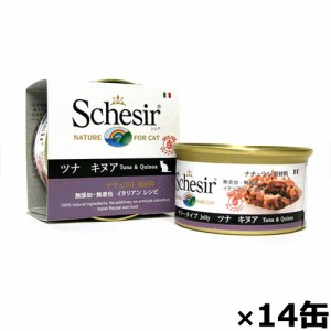 Schesir（シシア）キャットシリーズ ゼリータイプ ツナ＆キヌア 85g×14缶 猫缶 キャットフード ウェット 猫用品/ねこグッズ/ペット用品