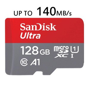 マイクロSDカード microSDXC 128GB SanDisk Ultra 140MB/s A1 CLASS10 UHS-I U1 SDSQUAB-128G-GN6MN 海外パッケージ ゆうパケット送料無