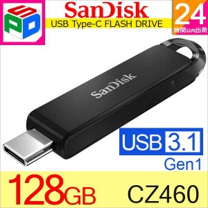 USBメモリー 128GB SanDisk サンディスク USB3.1 Type-C Gen1 Ultra スライド式 R:150MB/s ゆうパケット送料無料