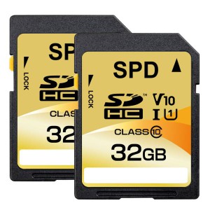 2個セット SDHCカード SDカード 32GB SPD 100MB/s UHS-I U1 V10 class10 国内5年保証 ゆうパケット送料無料 SPDSD32G-13D-2SET