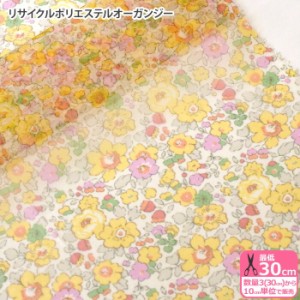 【リバティ・ファブリックス】リサイクルポリエステルオーガンジーBetsy/ベッツィ（3332019 LW）Liberty Fabrics 【オーガンジー・生地・