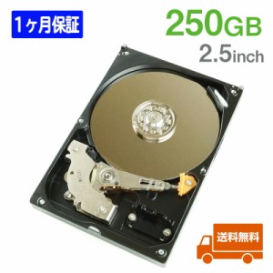 中古ハードディスク [250GB/2.5インチ内蔵ハードディスク] 中古HDD SATA 内蔵ハードディスク HDD 250GB 2.5インチ 7mm厚 9.5mm厚 【1ヶ月