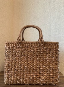 山葡萄 山葡萄かごバッグ 手作り 籠バッグ 三つ編み 内布あり 和服バッグ ゆかたバッグ レディースバッグ (約)幅31×本体高さ23×マチ11c