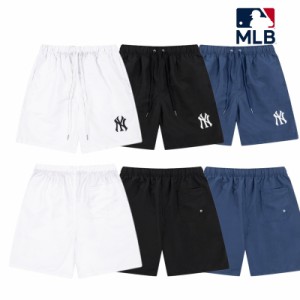 MLB/メジャーリーグベースボール チームロゴ ワンポイント ワッペン刺繍 無地 シンプル スポーツカジュアル ショートパンツ