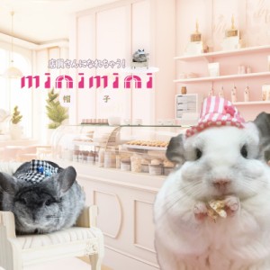 チンチラ 帽子 小動物 アクセサリー 記念日 撮影 かわいい 定員さん お店屋さんごっこ 写真 小道具 帽子 小物 パンダ チェック モルモッ