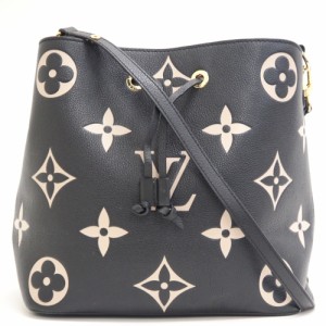 LOUIS VUITTON/ルイヴィトン ビトン M45497 ネオノエMM モノグラムアンプラント レザー ショルダーバッグ ブラック レディース ブランド