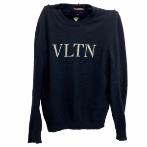 VALENTINO/ヴァレンティノ VLTNロゴ ウール ニット ブラック レディース ブランド
