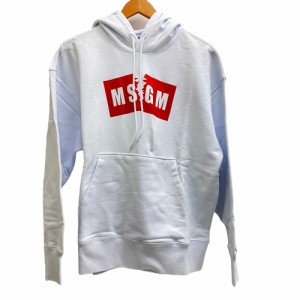 MSGM/エムエスジーエム SWEATSHIRT OPTICAL WHITE コットン パーカー ホワイト ブランド フーディー