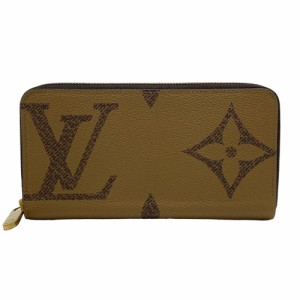 LOUIS VUITTON/ルイヴィトン ビトン M69353  ジッピーウォレット ジャイアントモノグラムリバース レザー 長財布 ブラウン