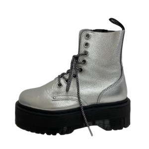 Dr.Martens/ドクターマーチン JADON MAX 8ホール スニーカー ショートブーツ レザー ブーツ シルバー レディース ブランド