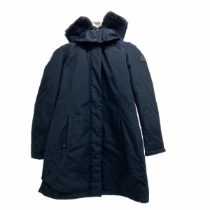 WOOLRICH/ウールリッチ WWCPS2807 XS ラビットファー コットン ダウンジャケット ネイビー レディース ブランド