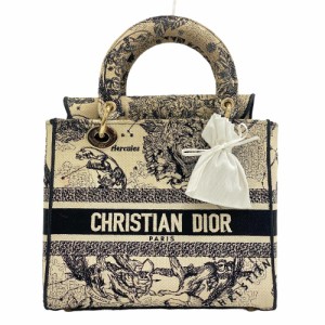 DIOR/ディオール  ゾディアック ディーライト キャンバス ハンドバッグ ベージュ レディース ブランド