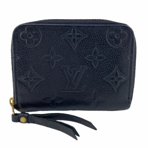 LOUIS VUITTON/ルイヴィトン ビトン M60574 ジッピーコイン ラウンドファスナー モノグラムアンプラント レザー コインケース ブラック