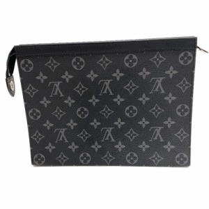 LOUIS VUITTON/ルイヴィトン ビトン M61692 ポシェットヴォワヤージュMM モノグラム エクリプス  レザー クラッチバッグ