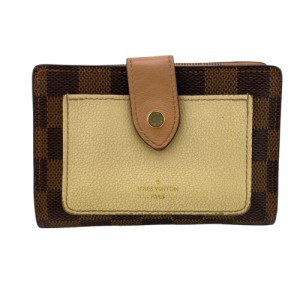 LOUIS VUITTON/ルイヴィトン ビトン N60380 ポルトフォイユ ジュリエット ダミエ レザー 二つ折り財布 ブラウン レディース ブランド