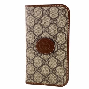 GUCCI/グッチ  760185 GGスプリーム レザー iPhoneケース ブラウン ユニセックス ブランド