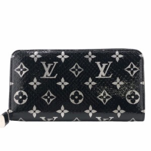 LOUIS VUITTON/ルイヴィトン ビトン N96955 ジッピー ウォレット ラウンドファスナー パイソン パイソン 長財布 ブラック