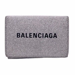 BALENCIAGA/バレンシアガ  エブリデイ 551921 レザー 三つ折り財布 シルバー ユニセックス ブランド