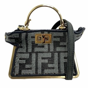 FENDI/フェンディ  マイクロ アイシーユー ピーカブー ズッカ - ハンドバッグ グレー レディース ブランド