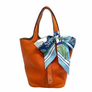 HERMES/エルメス  ピコタンロックPM 2011年 ツイリー WOW トリヨンクレマンス ハンドバッグ オレンジ レディース ブランド