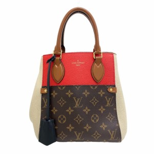 LOUIS VUITTON/ルイヴィトン ビトン M45389 フォールドトートPM モノグラム レザー ハンドバッグ レッド レディース ブランド