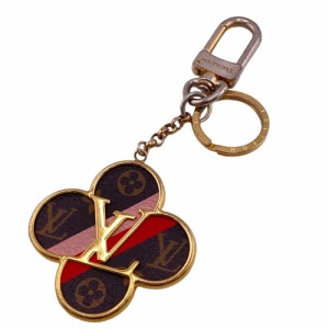 LOUIS VUITTON/ルイヴィトン ビトン ポルトクレ イントゥーザフラワー チャーム GP キーホルダー ブラウン レディース ブランド