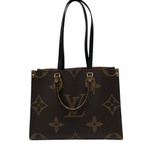 LOUIS VUITTON/ルイヴィトン ビトン M45321 オンザゴーMM モノグラム ジャイアント リバース レザー ハンドバッグ