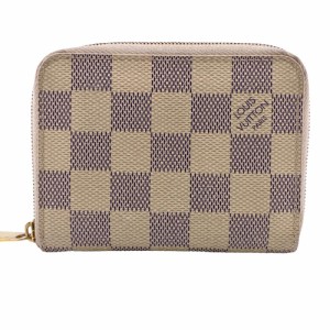 LOUIS VUITTON/ルイヴィトン ビトン N63069 コンパクト ラウンドファスナー ジッピーコインパース ダミエ アズール レザー コインケース