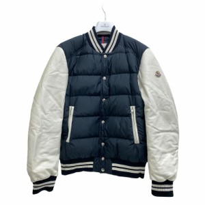 MONCLER/モンクレール  VENTOUX 22年 1 スタジャン レザー ダウンジャケット ブラック メンズ ブランド