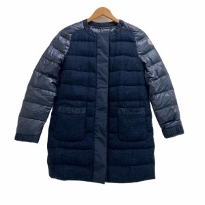 MONCLER/モンクレール  VEULETTES 21年 0 ツイード コットン ダウンジャケット ネイビー レディース ブランド