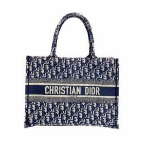 Christian Dior/クリスチャンディオール  ブックトート スモール キャンバス トートバッグ ネイビー レディース ブランド